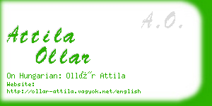 attila ollar business card